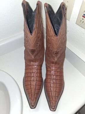 Men's Brown Caymen Leather Western Boots
